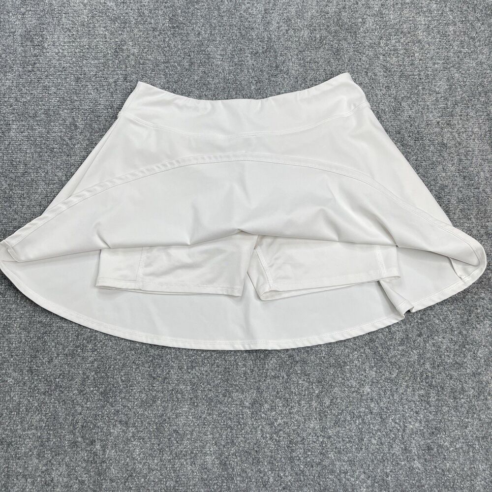 Tommy Bahama Tennis Flounce Skort Skirt Womens Medium Media Pocket UPF 50 White - Picture 2 of 7